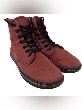 Dr Marten’s canvas shoreditch canvas high top terracotta red men’s 7/women’s 8